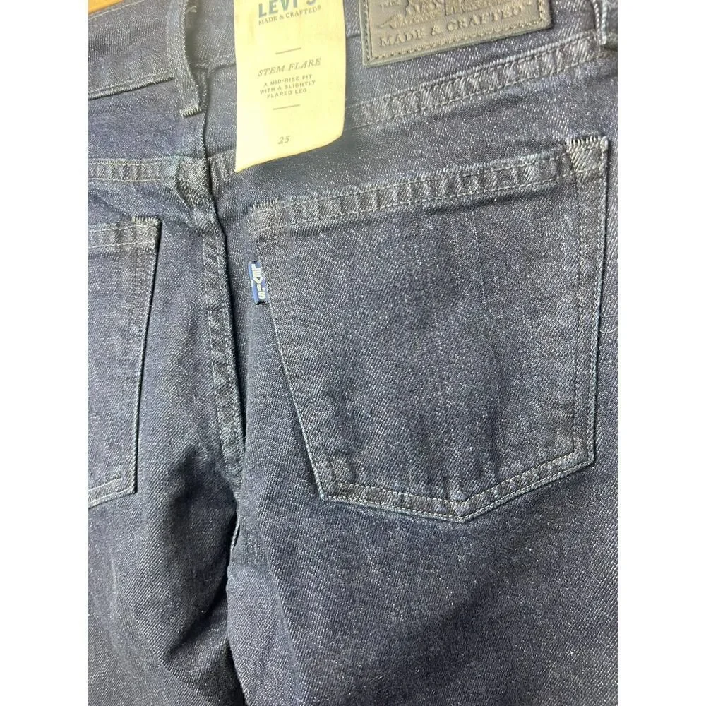 Anthropologie x Levi's Made & Crafted Stem Flare Embroidered Jeans NWT Sz. 25